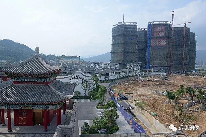 闽越水镇一期主体建筑施工完成超70% 有望明年下半年开街迎客