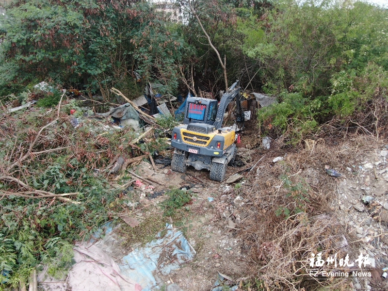 福清音西街道拆除河岸违建