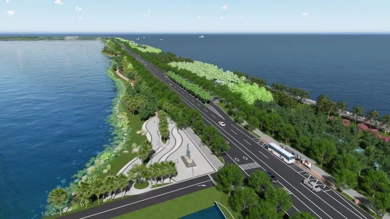 快看！滨海新城这个路堤结合工程有新进展！