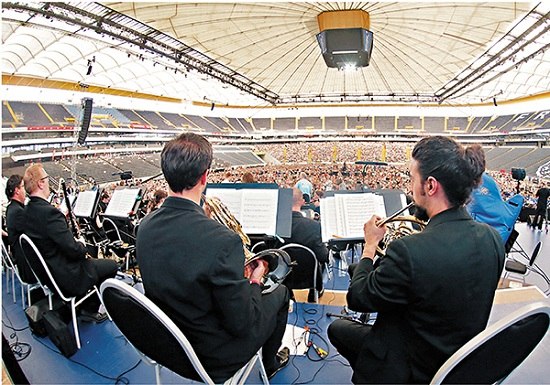 德国7548人合奏管弦乐　或刷新吉尼斯世界纪录(图)